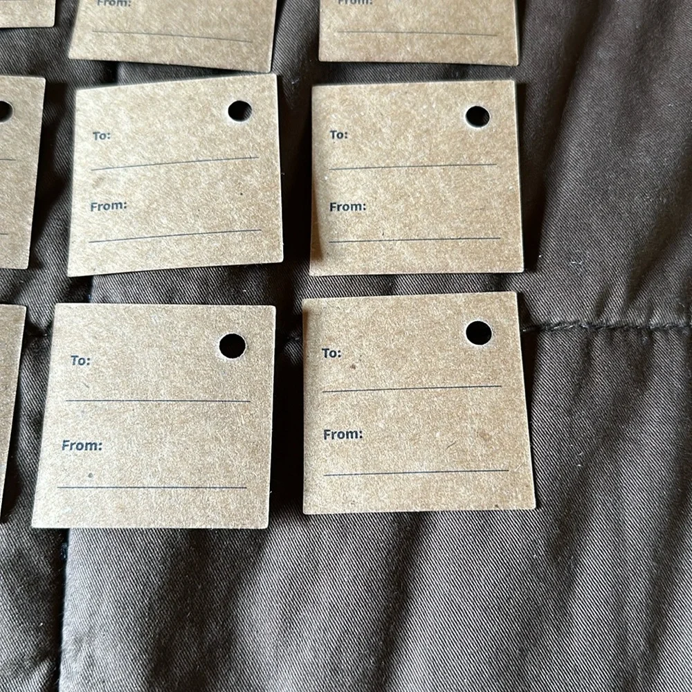 Bath & Body Works Small Cardboard Gingham Gift Tags